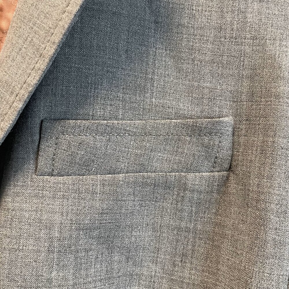 BCBGMaxazria Womens Blazer / Jacket Size 4 Gray Speckled Long Sleeve - Picture 12 of 16